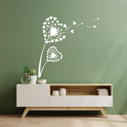 Fine Carving Stickers Decl Dandelion Love Heart Floral Flower Modern Easy Installation