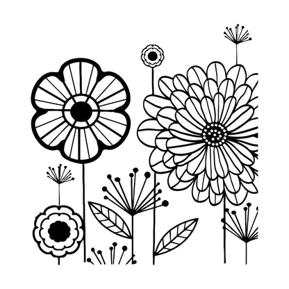 Wall Stickers Floral Flower Dandelion Cool Modern Art Mural Painting