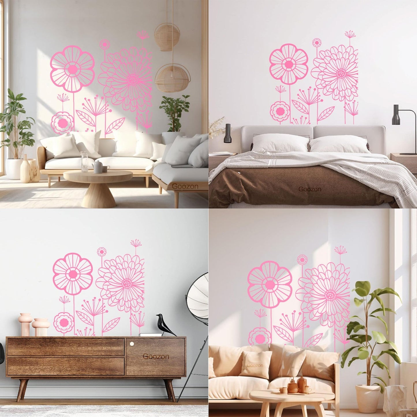 Wall Stickers Floral Flower Dandelion Cool Modern Art Mural Painting