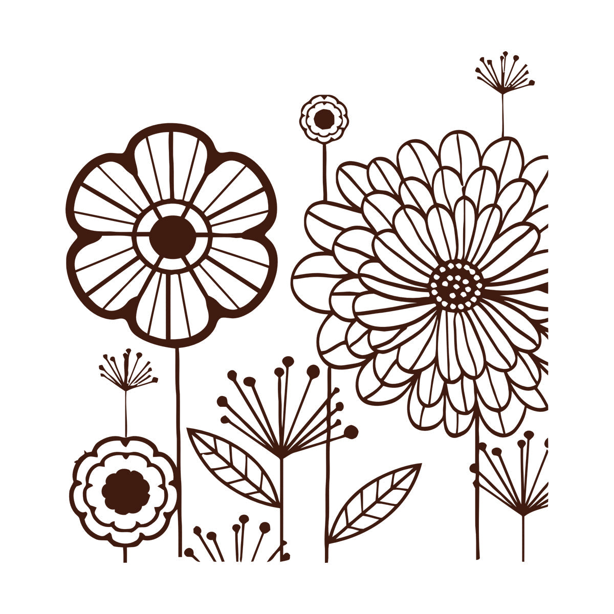 Wall Stickers Floral Flower Dandelion Cool Modern Art Mural Painting