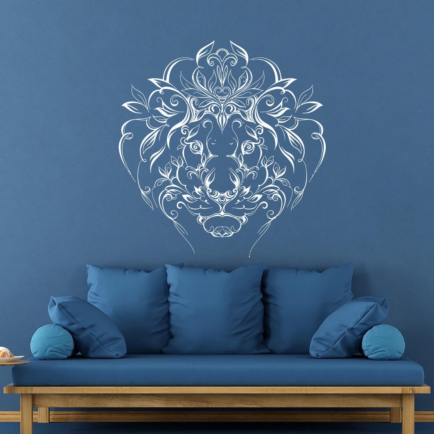 Engraving Stickers Lion King Predator Mane Patterns Flowers It Won'T Fall Off