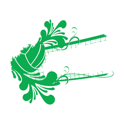 Wall Decals Pvc Volleyball Ball Grid Flowers Sport Stadium Game Can Modify And Add Information
