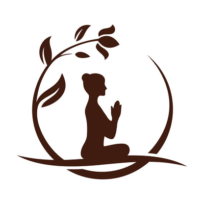 Lettering Stickers Yoga Relax Circle Flower Namaste Art Decoration