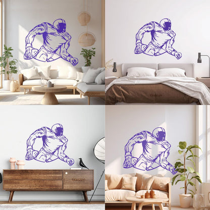 Wall Decals Paster Paper American Football Sports Fans Player Sport Quarterback Wall Beautification