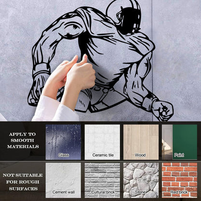 Wall Decals Paster Paper American Football Sports Fans Player Sport Quarterback Wall Beautification