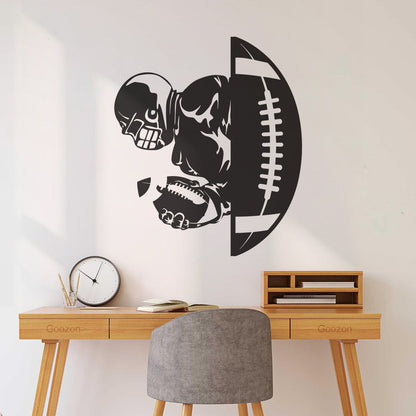American Football Player Ball Sport Gymnastics Vinyl Wall Stickers Car Body Decoration