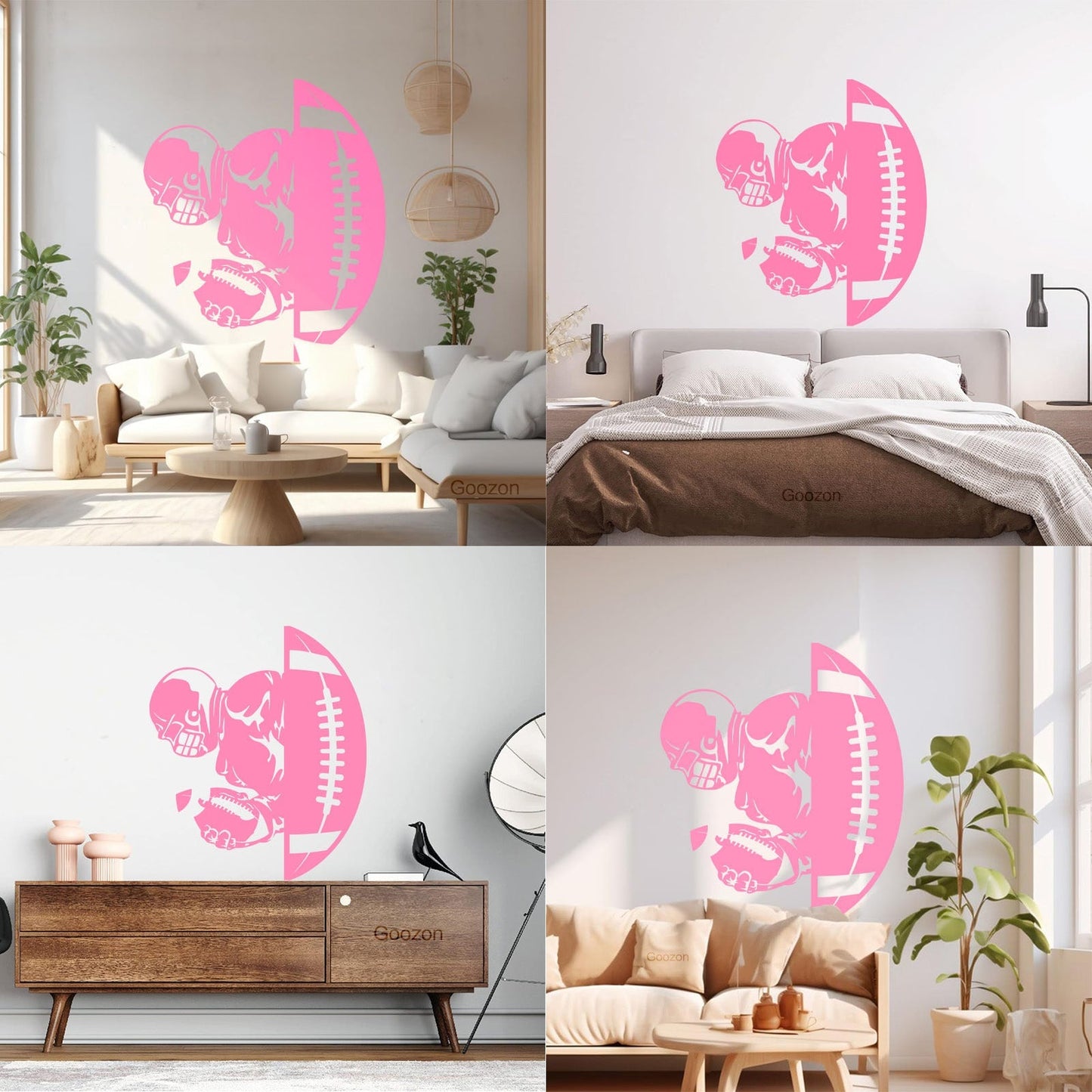 American Football Player Ball Sport Gymnastics Vinyl Wall Stickers Car Body Decoration