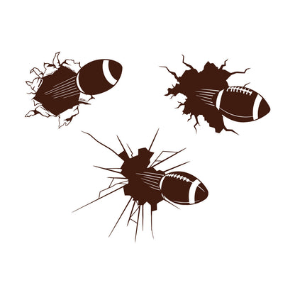 Wall Decals Ball Hit American Football Rugby Sport Window Decals