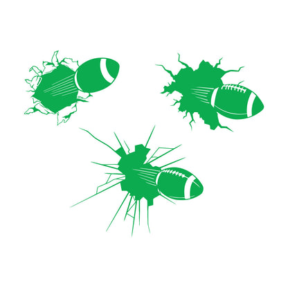 Wall Decals Ball Hit American Football Rugby Sport Window Decals