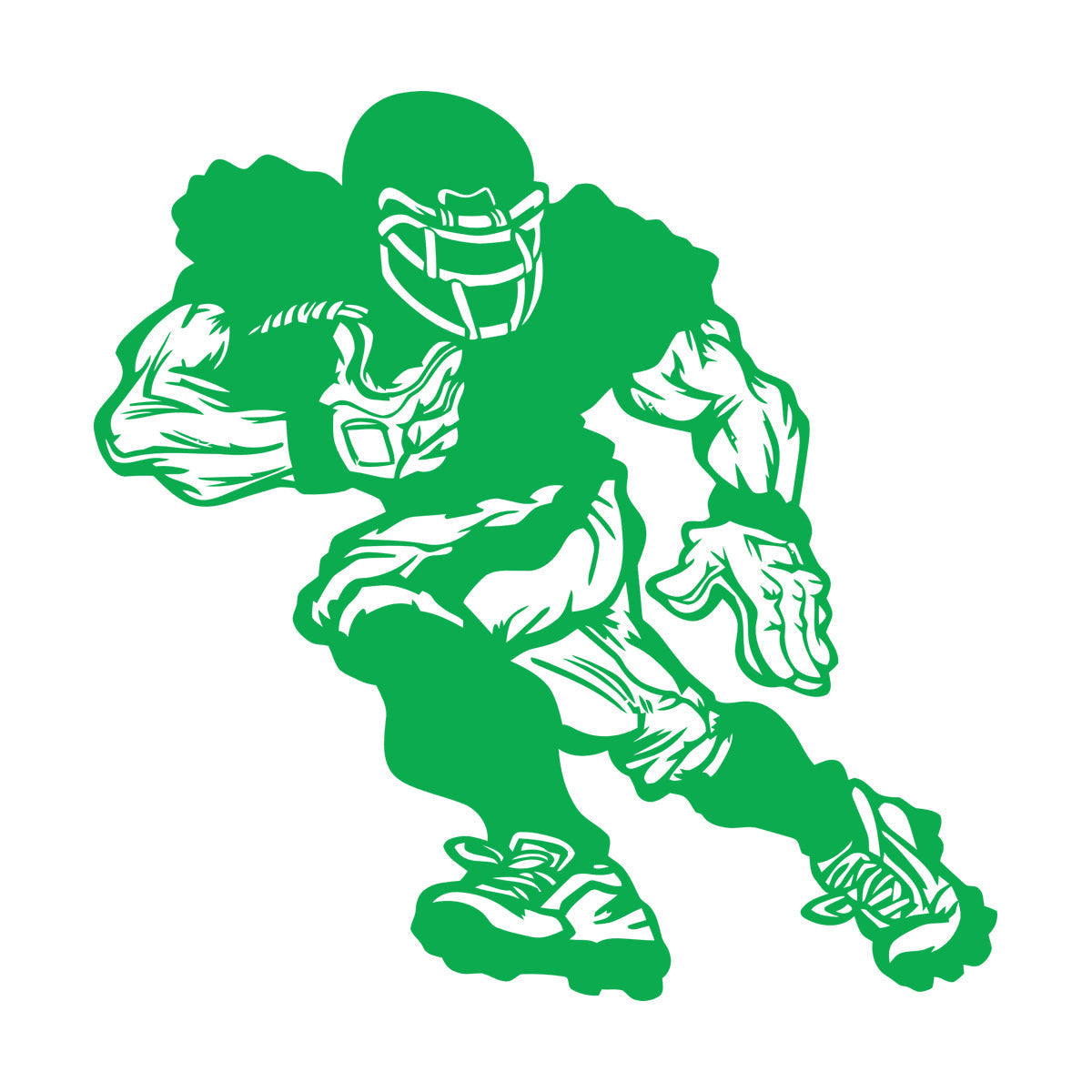 Vinyl Wall Decals Football Player Running Team Game Ball Sport Glass Stickers