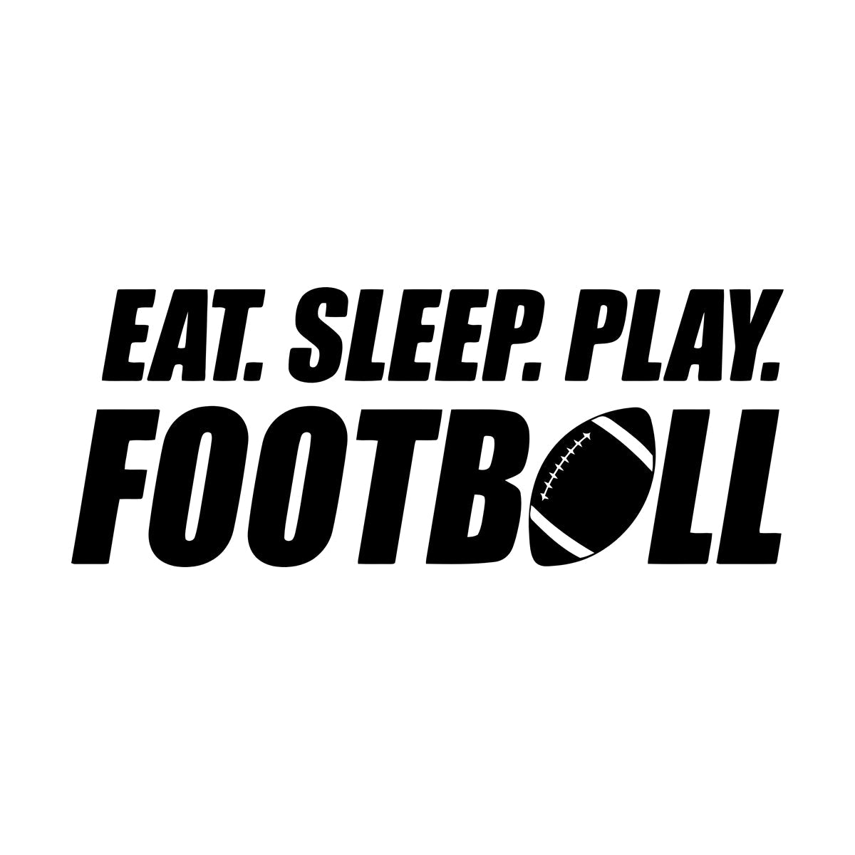 Wall Stickers Paster Paper Phrase Eat Sleep Play Football Team Game Sport Love Removable Without Leaving Glue