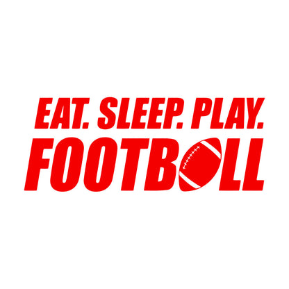 Wall Stickers Paster Paper Phrase Eat Sleep Play Football Team Game Sport Love Removable Without Leaving Glue
