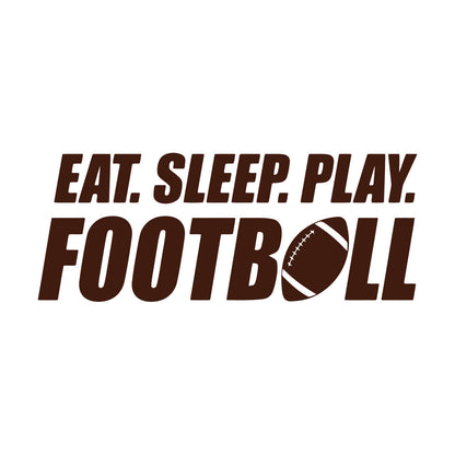 Wall Stickers Paster Paper Phrase Eat Sleep Play Football Team Game Sport Love Removable Without Leaving Glue