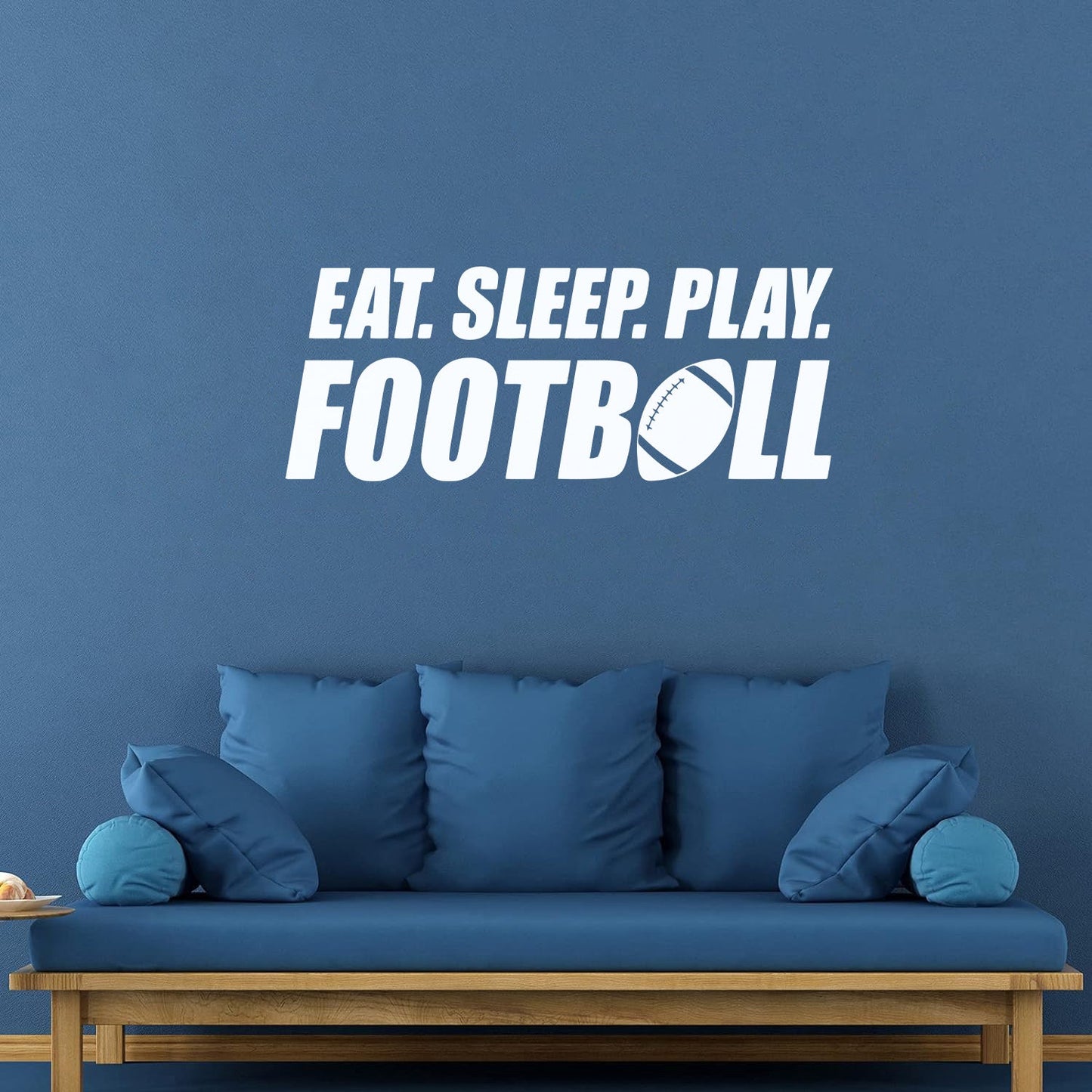 Wall Stickers Paster Paper Phrase Eat Sleep Play Football Team Game Sport Love Removable Without Leaving Glue