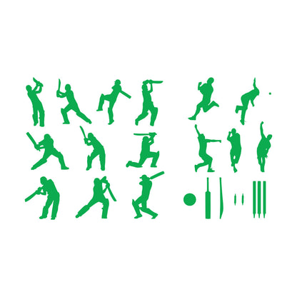 Fine Carving Decals Baseball Players Team Silhouette Game Boys Gymnastics Equipped With Transfer Film Kit