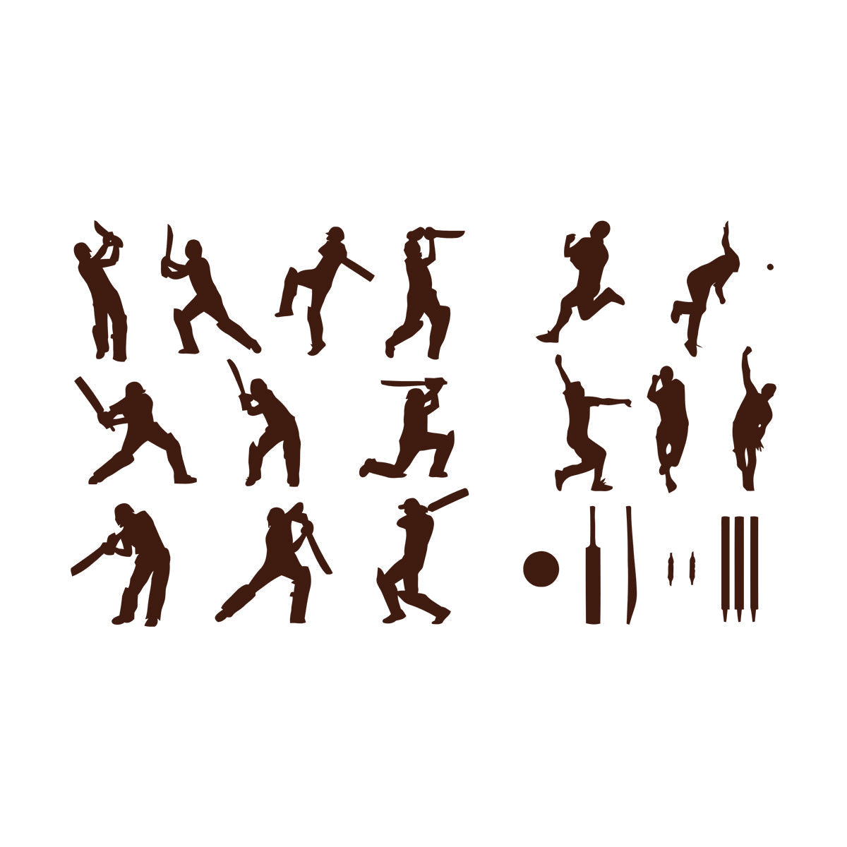 Fine Carving Decals Baseball Players Team Silhouette Game Boys Gymnastics Equipped With Transfer Film Kit