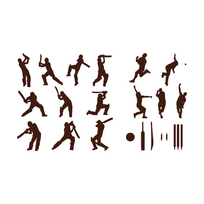 Fine Carving Decals Baseball Players Team Silhouette Game Boys Gymnastics Equipped With Transfer Film Kit