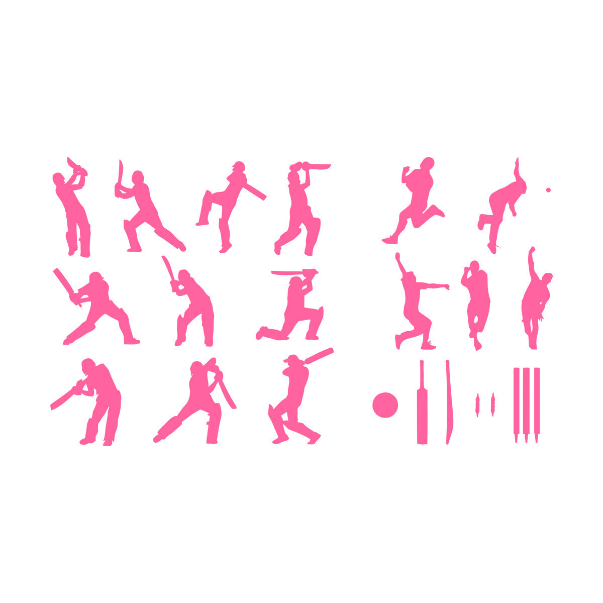Fine Carving Decals Baseball Players Team Silhouette Game Boys Gymnastics Equipped With Transfer Film Kit