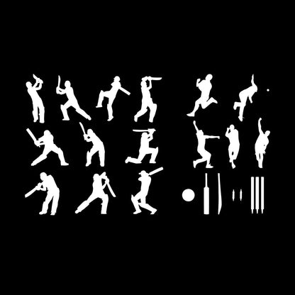 Fine Carving Decals Baseball Players Team Silhouette Game Boys Gymnastics Equipped With Transfer Film Kit