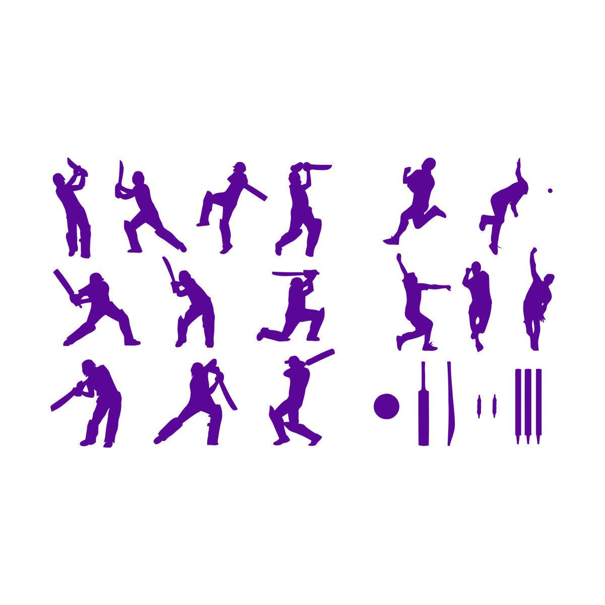 Fine Carving Decals Baseball Players Team Silhouette Game Boys Gymnastics Equipped With Transfer Film Kit