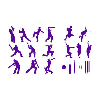 Fine Carving Decals Baseball Players Team Silhouette Game Boys Gymnastics Equipped With Transfer Film Kit