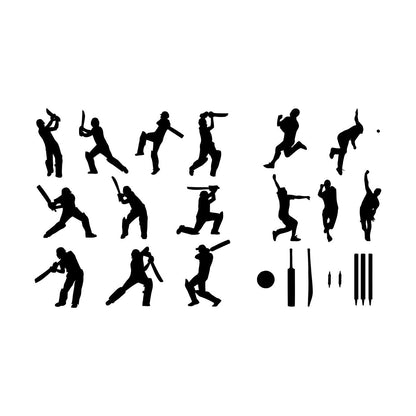 Fine Carving Decals Baseball Players Team Silhouette Game Boys Gymnastics Equipped With Transfer Film Kit