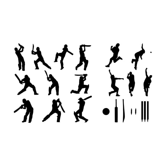 Fine Carving Decals Baseball Players Team Silhouette Game Boys Gymnastics Equipped With Transfer Film Kit