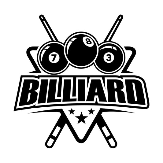Vinyl Art Sticker Billiard Balls Lettering Cue Numbers Easy Installation