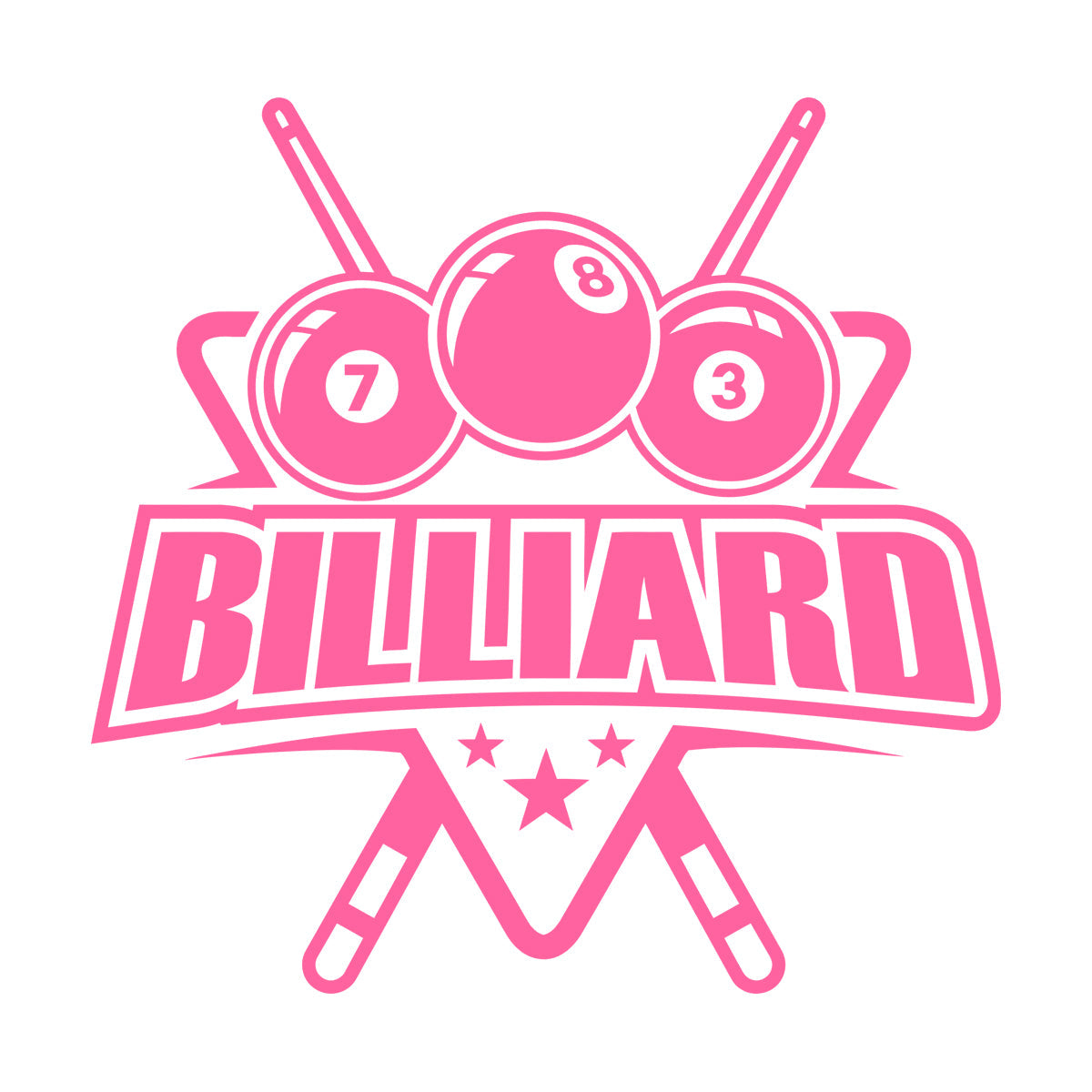 Vinyl Art Sticker Billiard Balls Lettering Cue Numbers Easy Installation