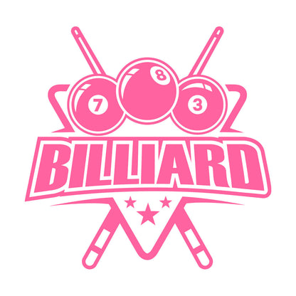 Vinyl Art Sticker Billiard Balls Lettering Cue Numbers Easy Installation