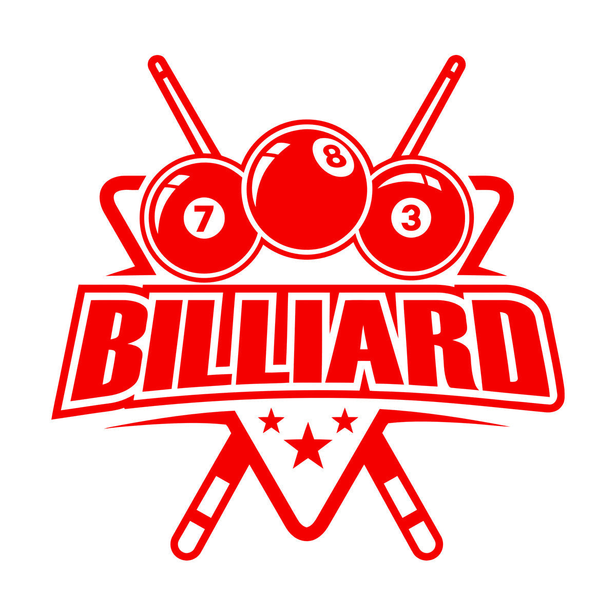 Vinyl Art Sticker Billiard Balls Lettering Cue Numbers Easy Installation