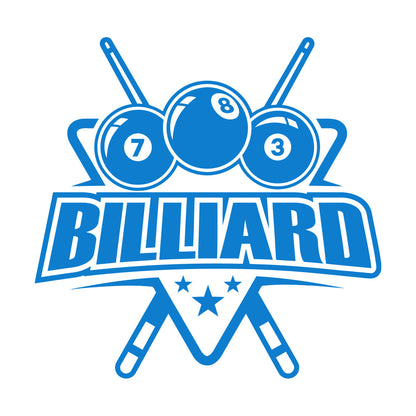 Vinyl Art Sticker Billiard Balls Lettering Cue Numbers Easy Installation