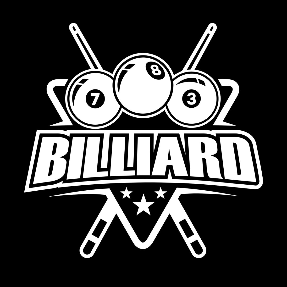 Vinyl Art Sticker Billiard Balls Lettering Cue Numbers Easy Installation