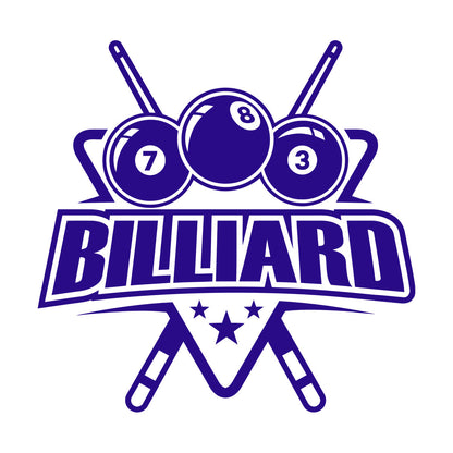 Vinyl Art Sticker Billiard Balls Lettering Cue Numbers Easy Installation