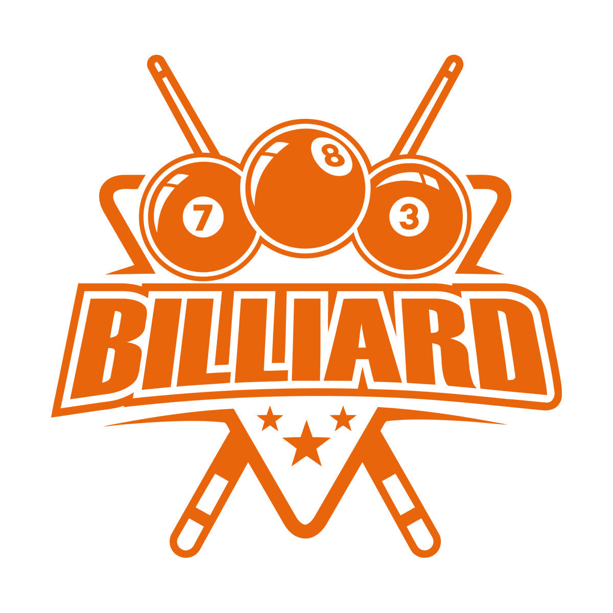 Vinyl Art Sticker Billiard Balls Lettering Cue Numbers Easy Installation