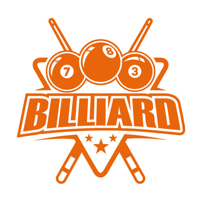 Vinyl Art Sticker Billiard Balls Lettering Cue Numbers Easy Installation
