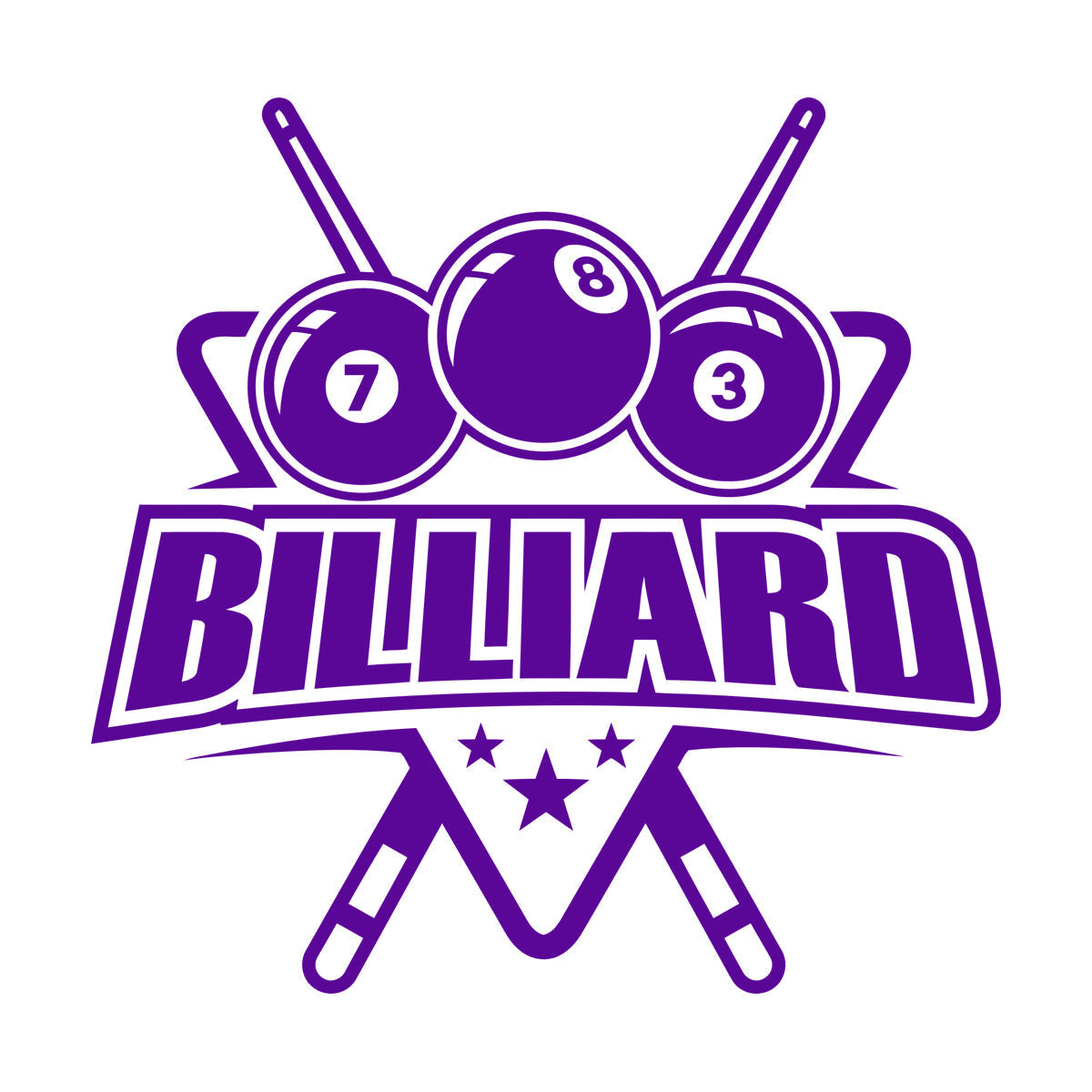 Vinyl Art Sticker Billiard Balls Lettering Cue Numbers Easy Installation