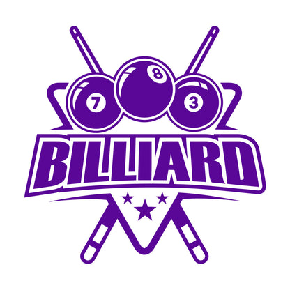 Vinyl Art Sticker Billiard Balls Lettering Cue Numbers Easy Installation