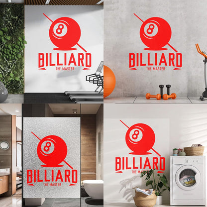 Engraving Stickers Billiard The Master Lettering Ball With Number Art Mural Painting