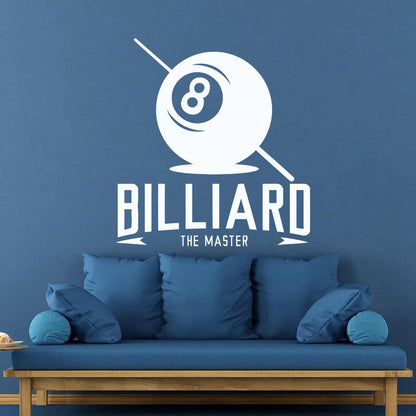 Engraving Stickers Billiard The Master Lettering Ball With Number Art Mural Painting