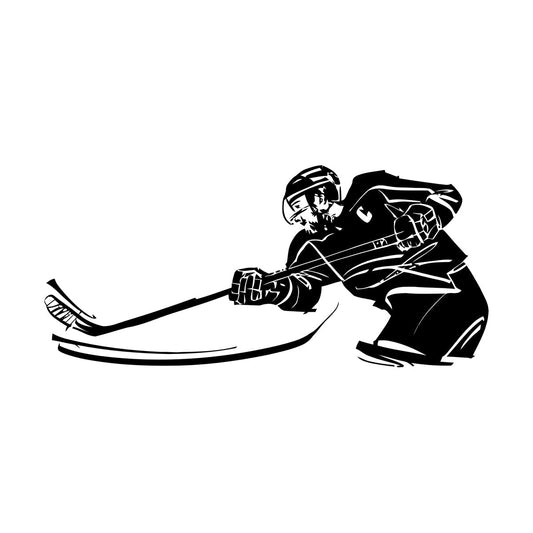 Fine Carving Stickers Hockey Sport Stick Puck Game Tattoo Culture