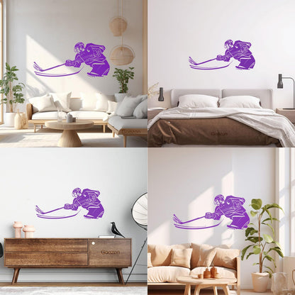 Fine Carving Stickers Hockey Sport Stick Puck Game Tattoo Culture