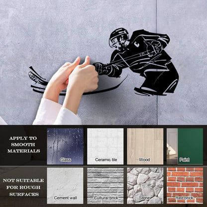 Fine Carving Stickers Hockey Sport Stick Puck Game Tattoo Culture