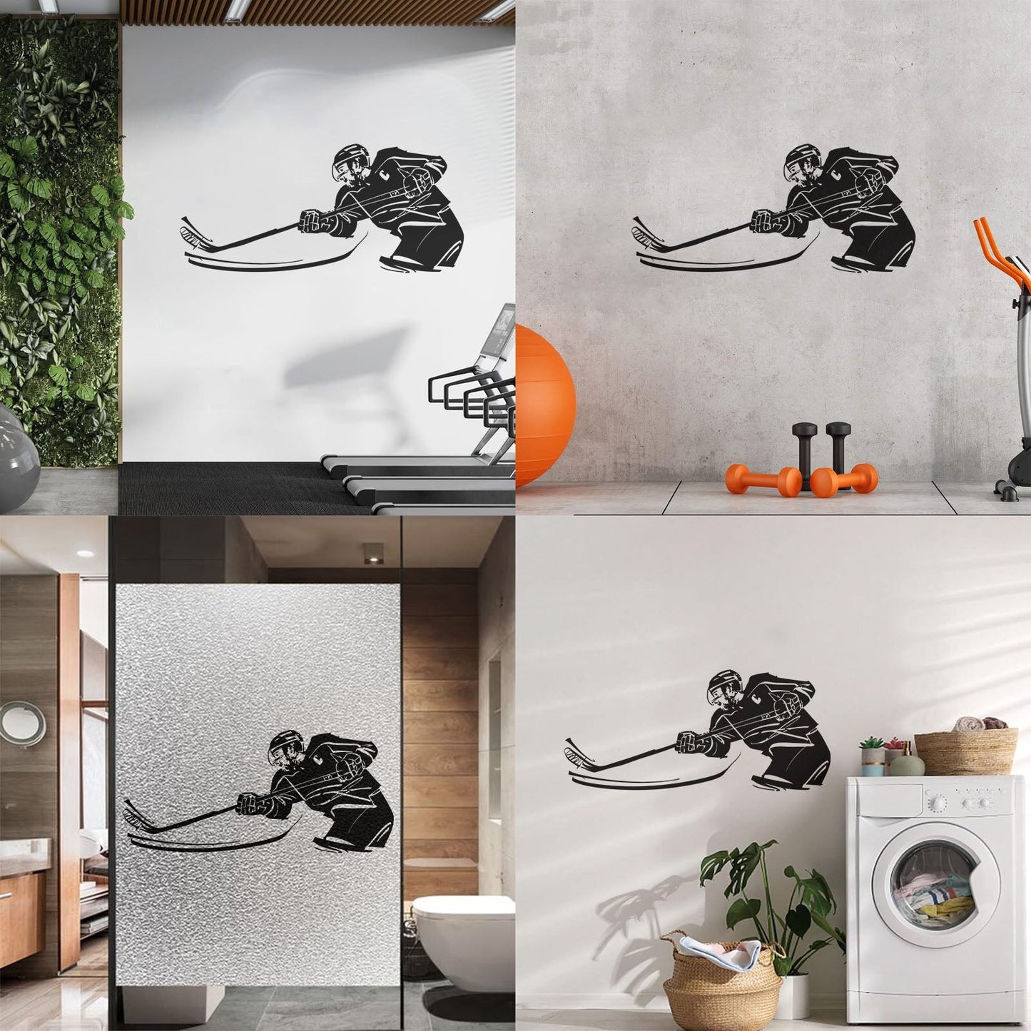 Fine Carving Stickers Hockey Sport Stick Puck Game Tattoo Culture