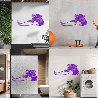 Fine Carving Stickers Hockey Sport Stick Puck Game Tattoo Culture