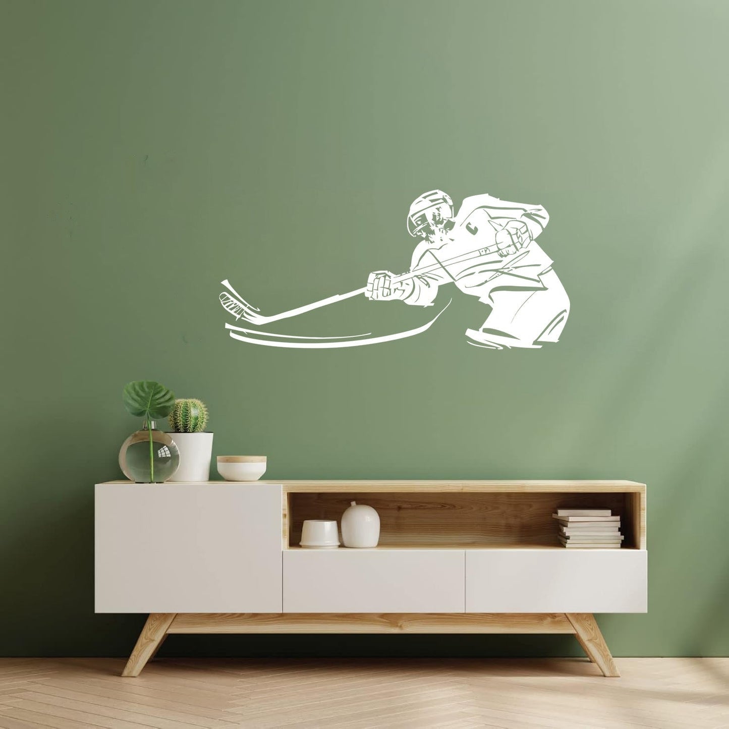 Fine Carving Stickers Hockey Sport Stick Puck Game Tattoo Culture