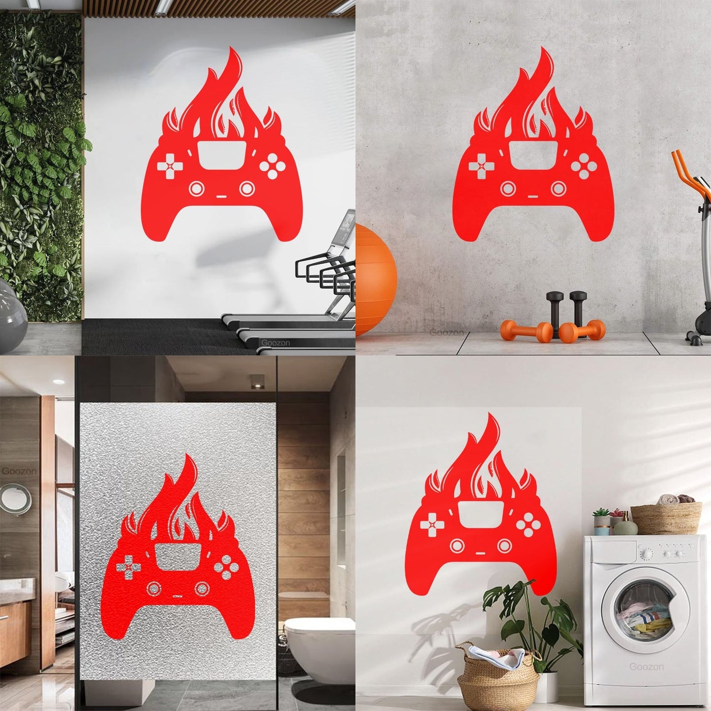 Joystick Fire Game Boy Game Playroom Wall Stickers Removable Without Leaving Glue