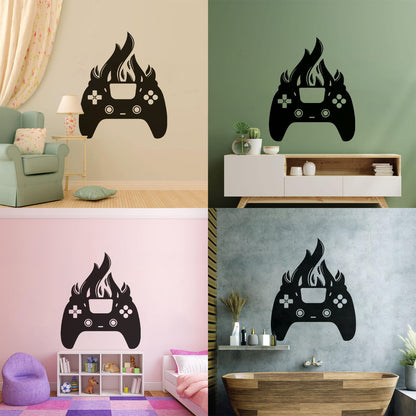 Joystick Fire Game Boy Game Playroom Wall Stickers Removable Without Leaving Glue