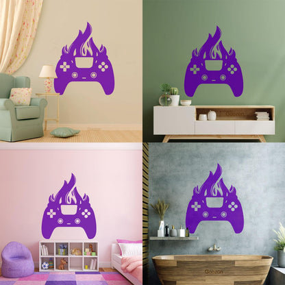Joystick Fire Game Boy Game Playroom Wall Stickers Removable Without Leaving Glue
