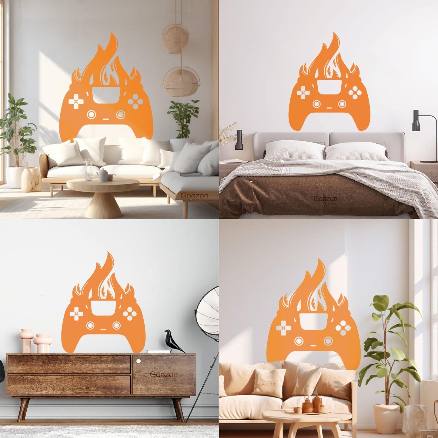 Joystick Fire Game Boy Game Playroom Wall Stickers Removable Without Leaving Glue